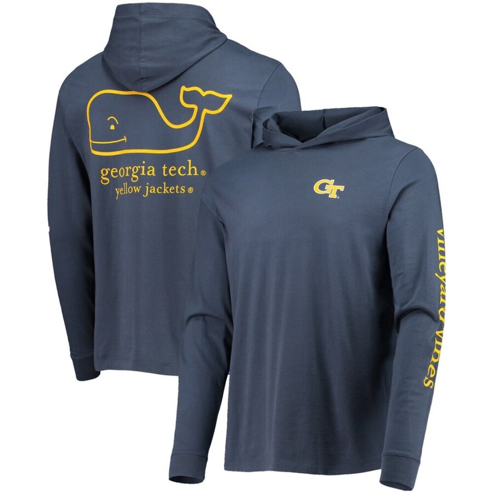 Vineyard Vine's Men's Georgia Tech Yellow Jackets Campus 2.0 Long Sleeve Hoodie